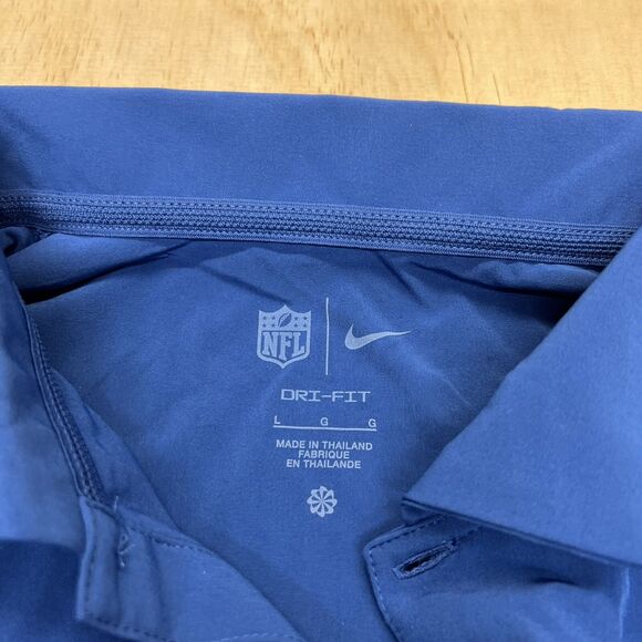 NEW LG Indianapolis Colts Nike 2024/25 Sideline Performance Polo Shirt Blue - Picture 6 of 12